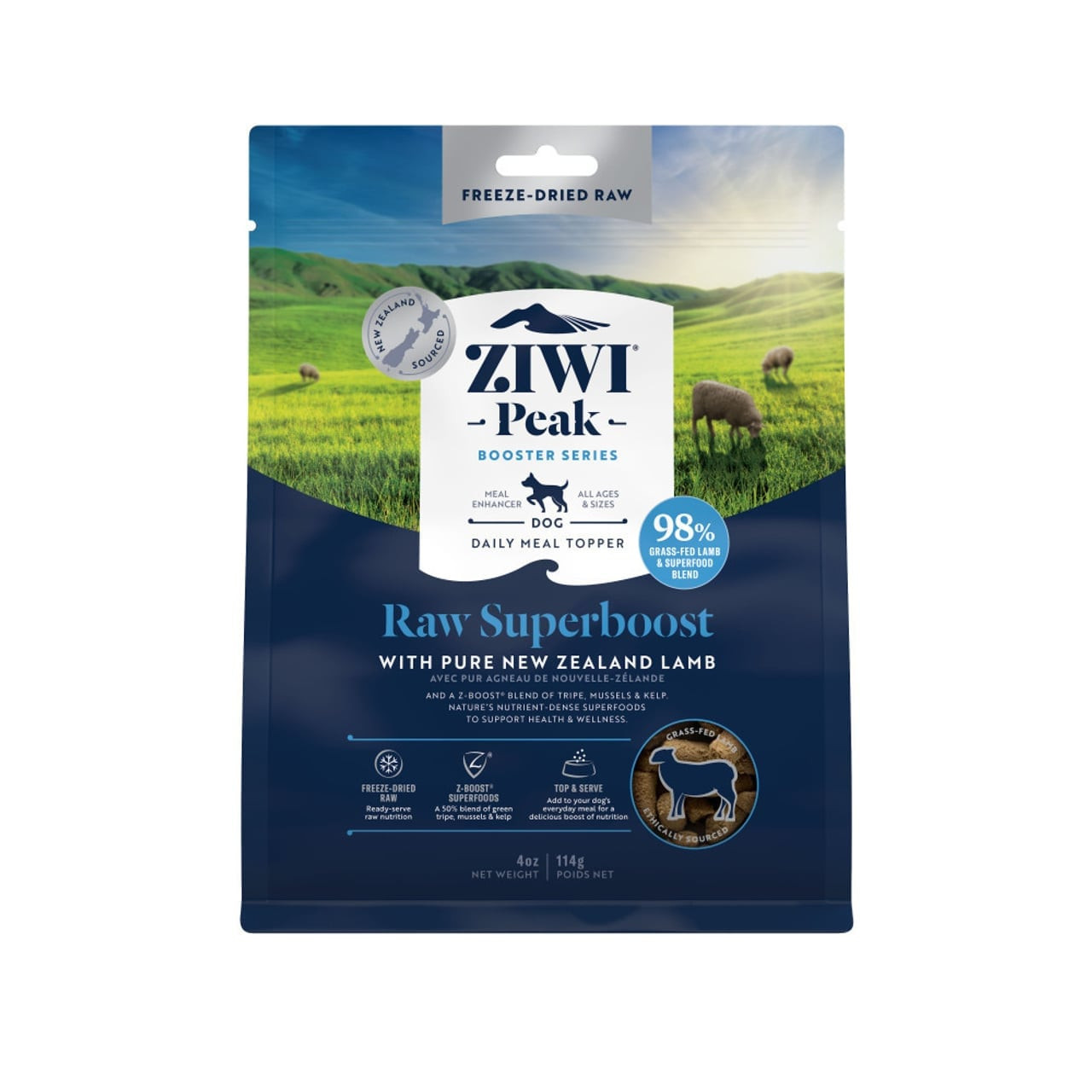 Ziwi Peak Freeze Dried Dog Superboost Lamb 114g - Image 1 of 4