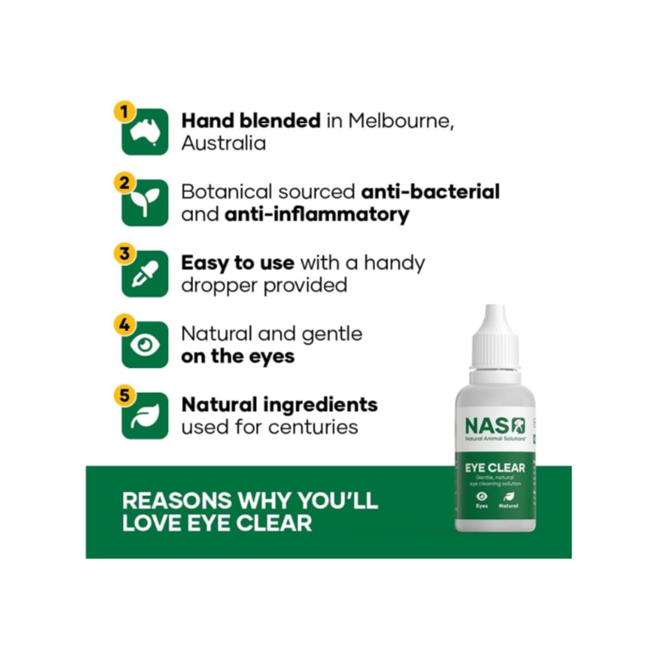 Natural Animal Solutions Eye Clear For Dogs & Cats 15ml - Image 8 of 9