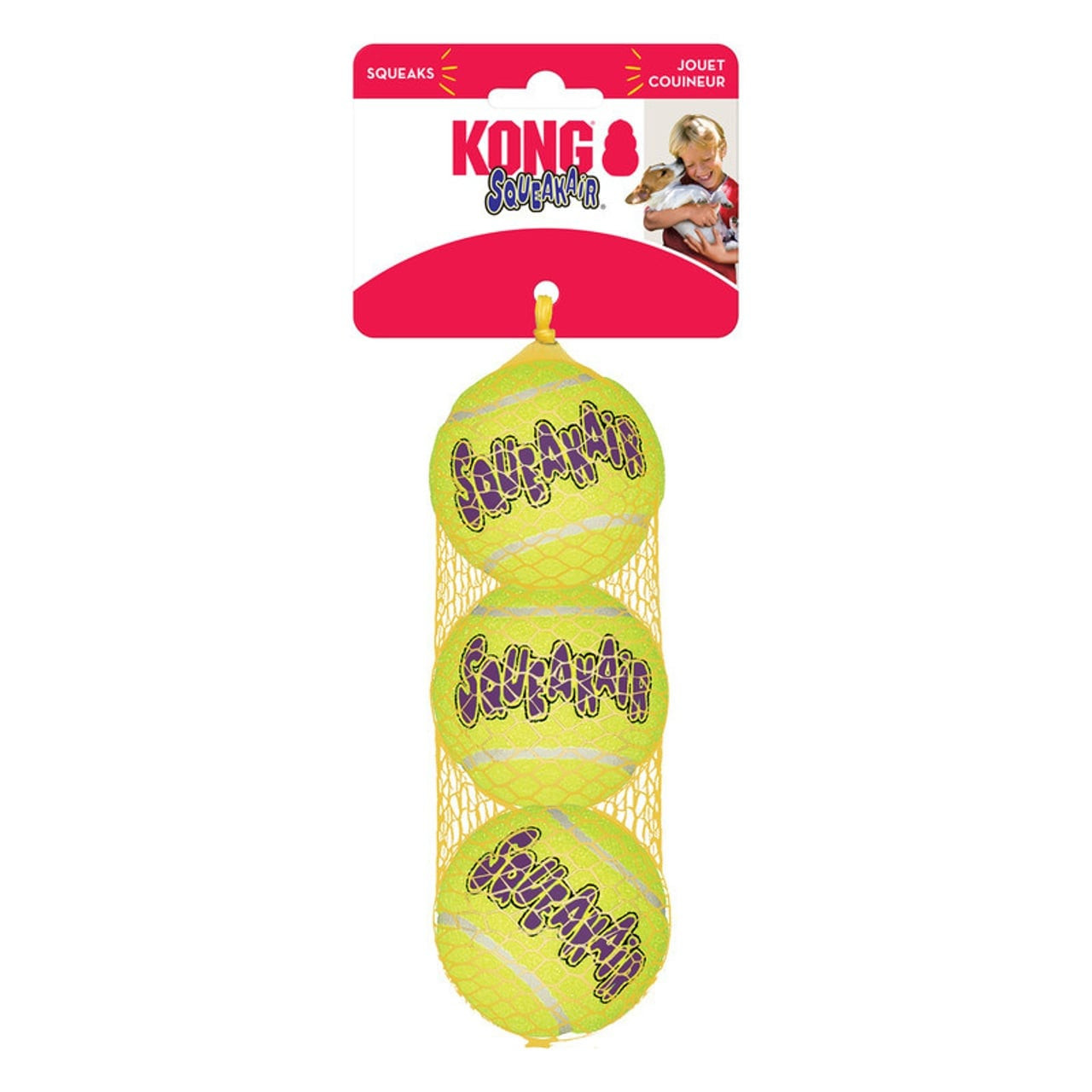 KONG AirDog Squeaker Balls 3 Pack Medium - Image 4 of 5