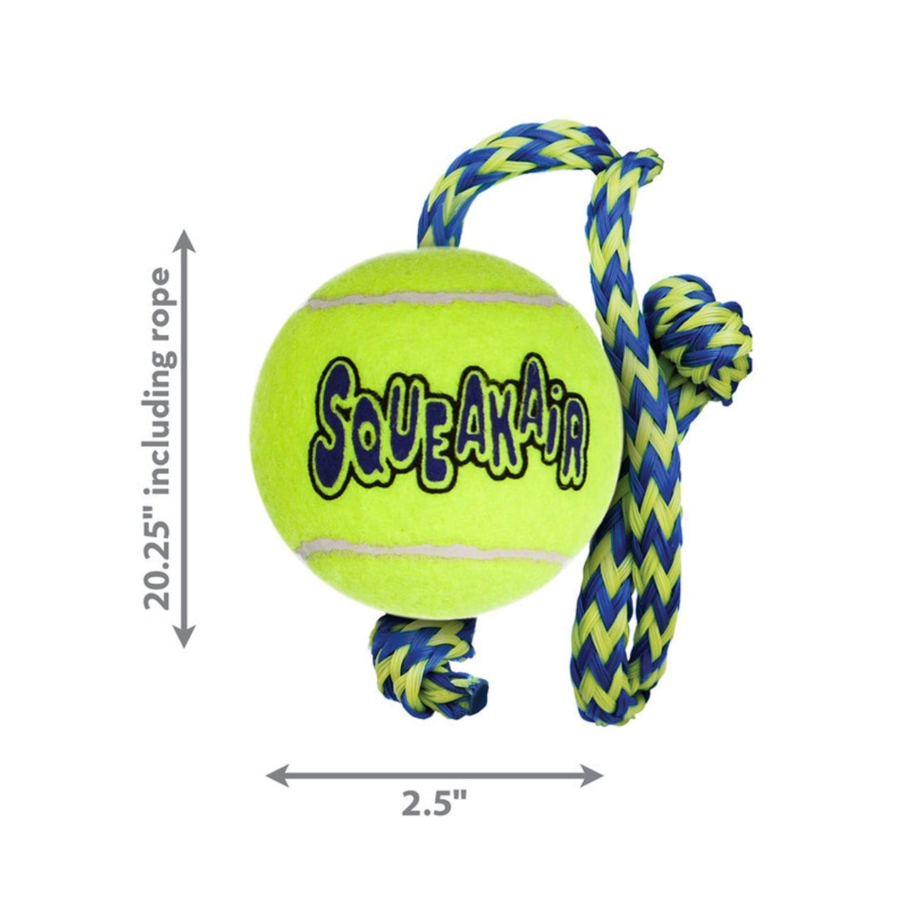 KONG SqueakAir Ball with Rope - Image 3 of 3