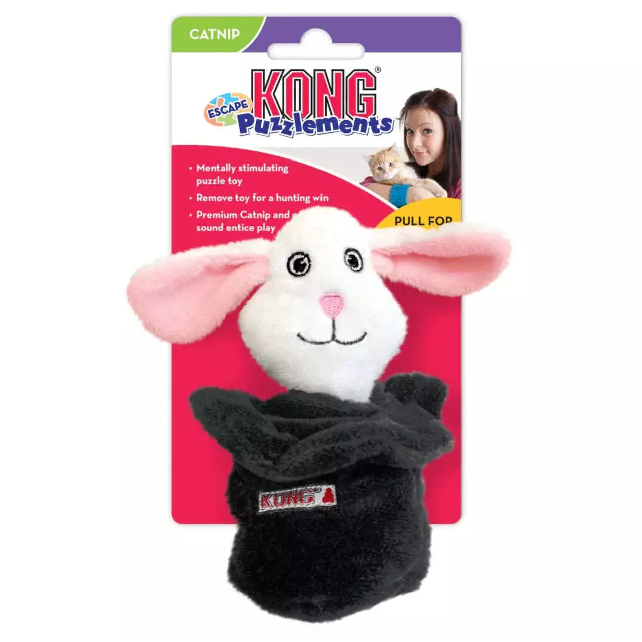 KONG Puzzle Escape Rabbit Hat Cat Toy - Image 3 of 3
