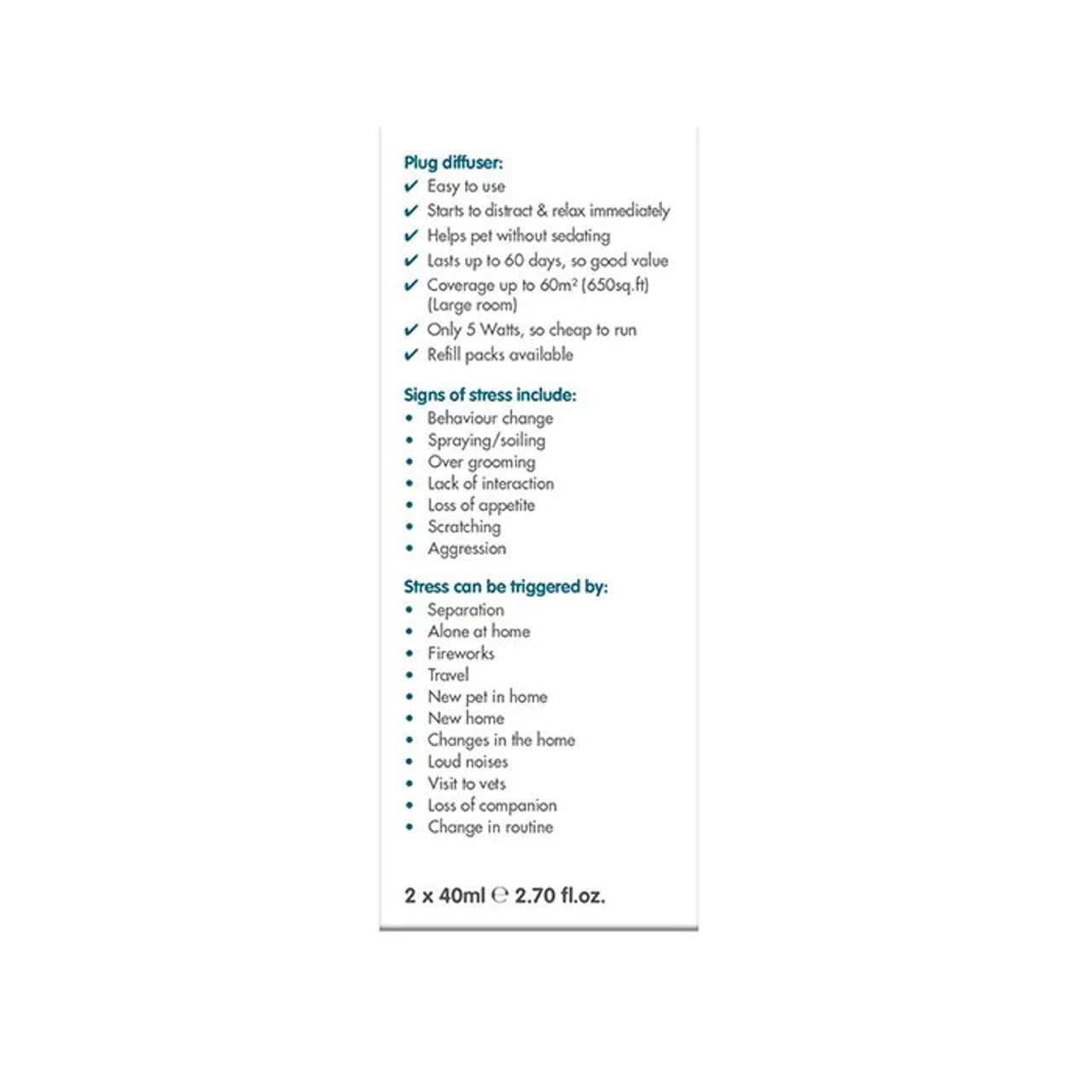 Pet Relax Natural Distract & Relax Diffuser Refill 40ml - 2 Pack - Image 3 of 7