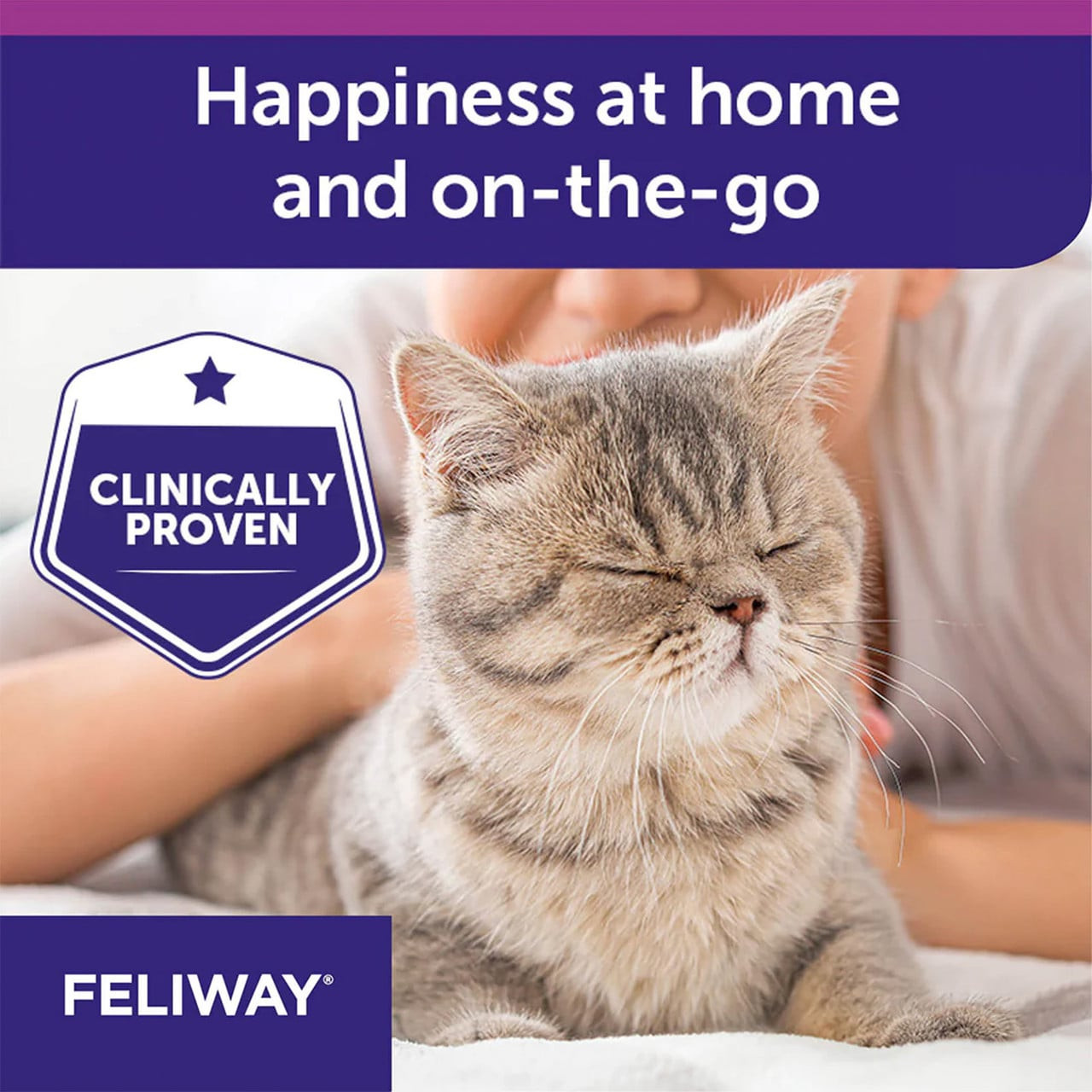 Feliway Spray 60mL for calming cats at home and on-the-go, clinically proven to reduce stress.