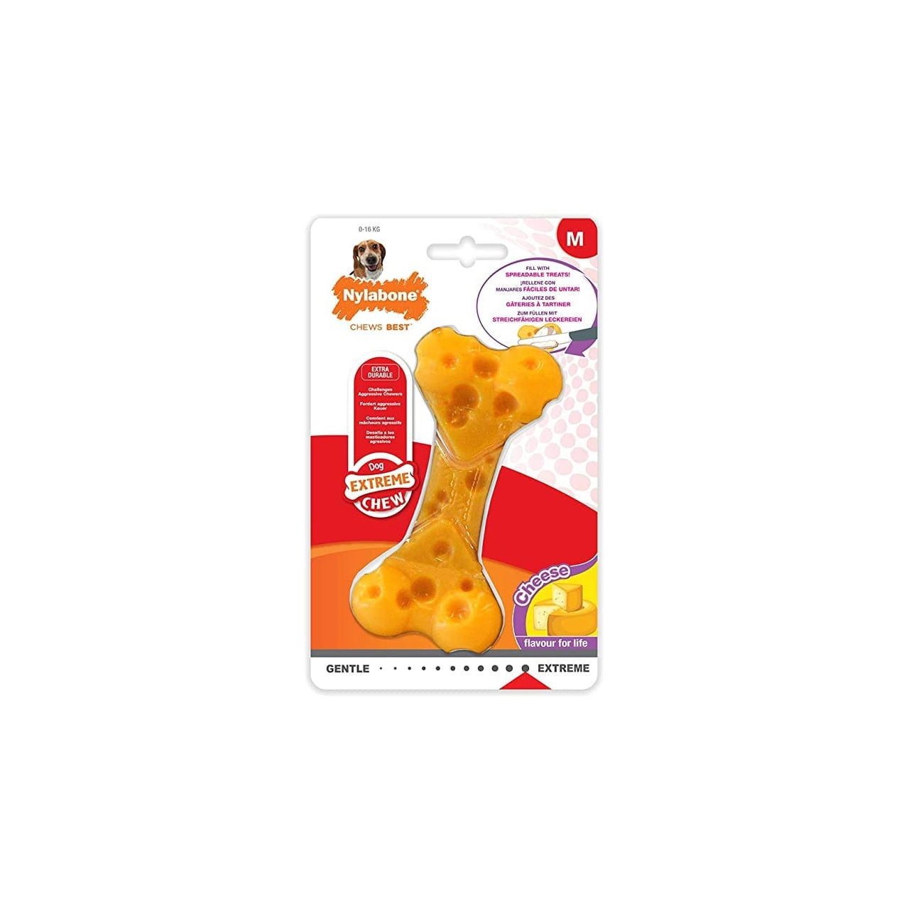 Nylabone DuraChew Cheese Bone Wolf - Image 1 of 2