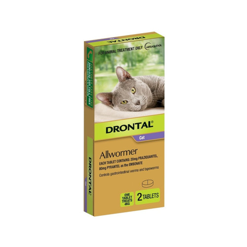 Drontal Allwormer Tablets for Cats up to 4 kg - 2 Pack - Image 2 of 2