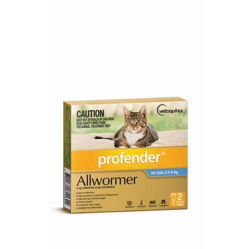 Profender Allwormer for Cats 2.5-5kg - Blue 2 Doses - Image 2 of 2