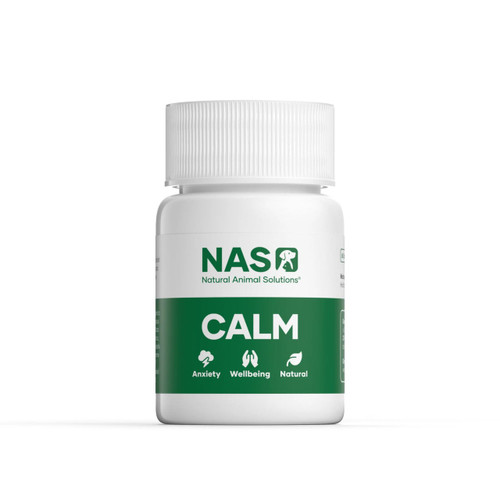 Natural Animal Solutions Calm Tablets - 60 pack for pet anxiety relief and wellbeing.
