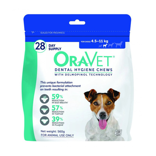 Oravet Dental Chews for Small Dogs 4.5-11 kg (28 Pack) - Image 1 of 2