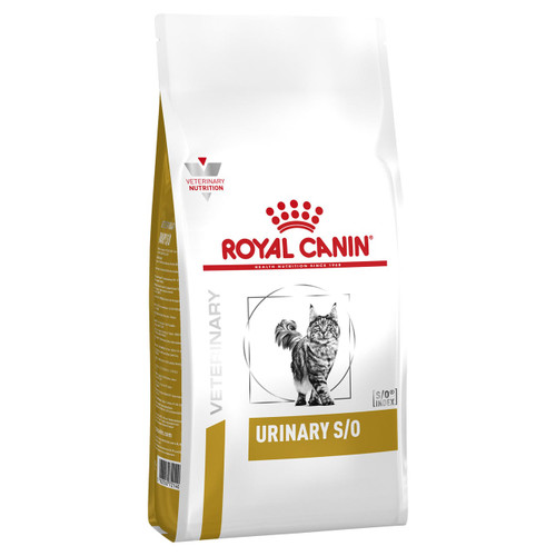 Royal Canin Veterinary Diet Feline Urinary S/O Dry 7kg for healthy cat urinary tract support.