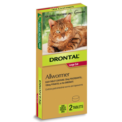 Drontal Allwormer Tablets for Cats up to 6 kg - 2 Pack
