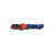 Zee.Cat Atlanta Cat Collar in blue and orange with adjustable design and safety features.
