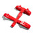 Side angled view of Zee.Dog Neopro Red H-Harness