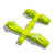 Angled side view of Zee.Dog Neopro Lime H-Harness pack