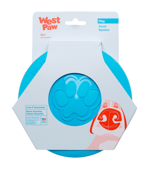 West Paw Zisc Flyer Small (17 cm) - Aqua Blue