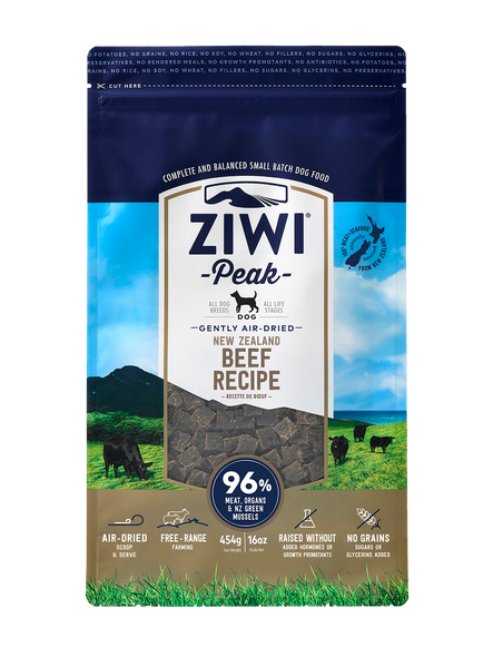 Ziwi Peak Beef Air-Dried Dog Food 454g