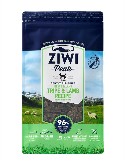 Ziwi Peak Tripe & Lamb Air-Dried Dog Food 1kg