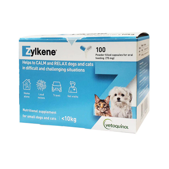 Zylkene Calming Capsules For Small Cats & Dogs Under 10kg - 100pk