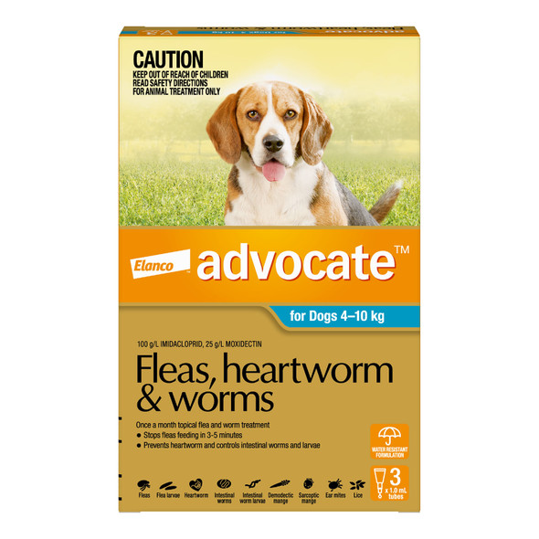 Advocate for Dogs 4-10 kg - 3 Pack