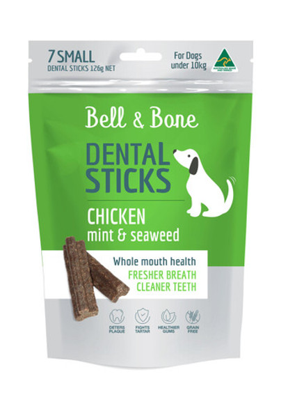 Bell & Bone Dental Sticks - Chicken, Mint & Seaweed, Small 7 Sticks