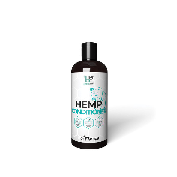 HempPet Hemp Seed Dog Conditioner 250mL for healthy, shiny coats. Natural, nourishing formula for dogs.