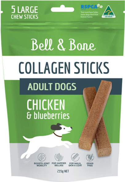 Bell & Bone - Collagen Chew Sticks for Adult Dogs - Chicken 5 Sticks