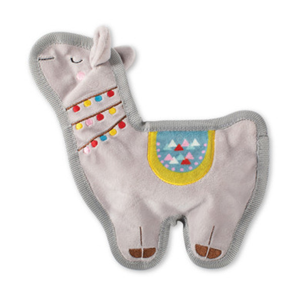 Fringe Studio Llama Love You Flat No Stuffing Squeaker Dog Toy