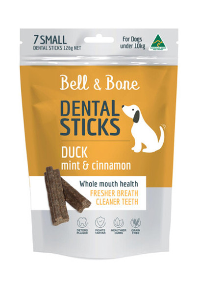Bell & Bone Dental Sticks - Duck, Mint & Cinnamon, Small 7 Sticks