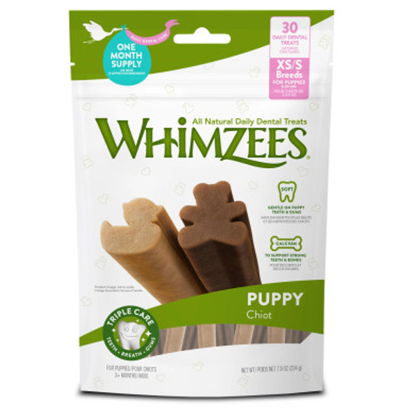 Whimzees Extra Small/Small Puppy Breed Value Bag (30 Count)