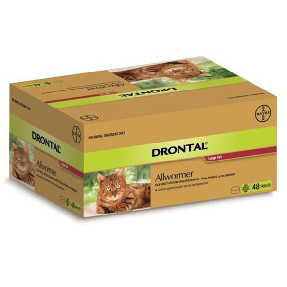 Drontal Allwormer Tablets for Cats up to 6 kg - 48 Pack