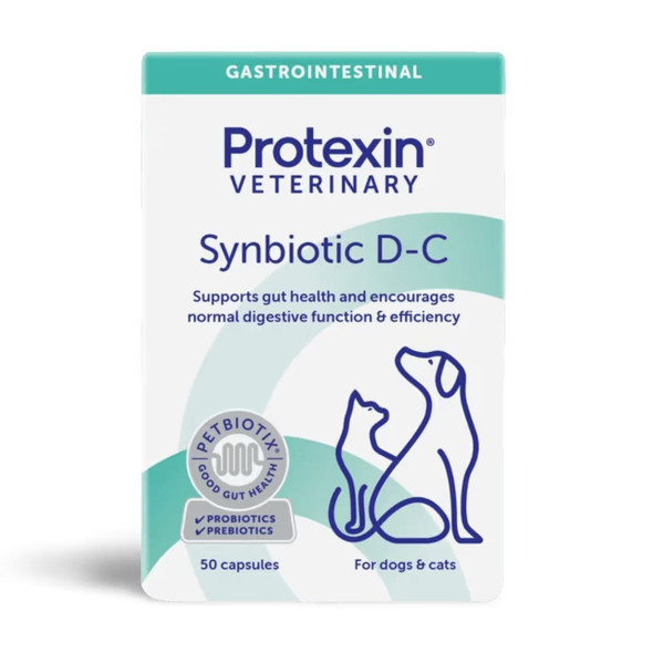 Protexin Synbiotic D C Probiotic & Prebiotic for Dogs & Cats 50 Capsules - Image 1 of 4