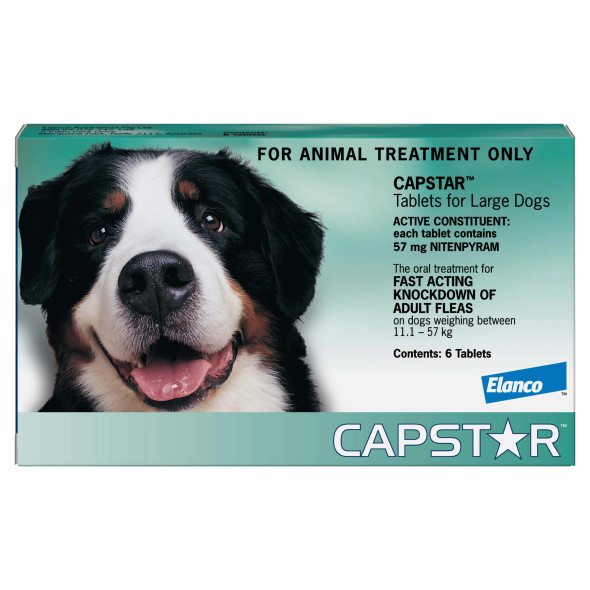 CAPSTAR Flea Tablets For Dogs 11.1-57kg - 6 Tablets