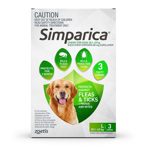 Simparica For Large Dogs  20.1- 40kg