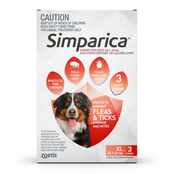 Simparica For Extra Large Dogs  40.1- 60kg