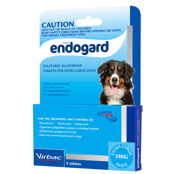 Endogard Allwormer for Extra Large Dogs up to 35 kg - 2 Tablets