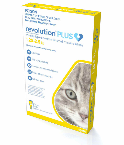 Revolution PLUS for Kittens and Small Cats 1.25-2.5kg - Gold