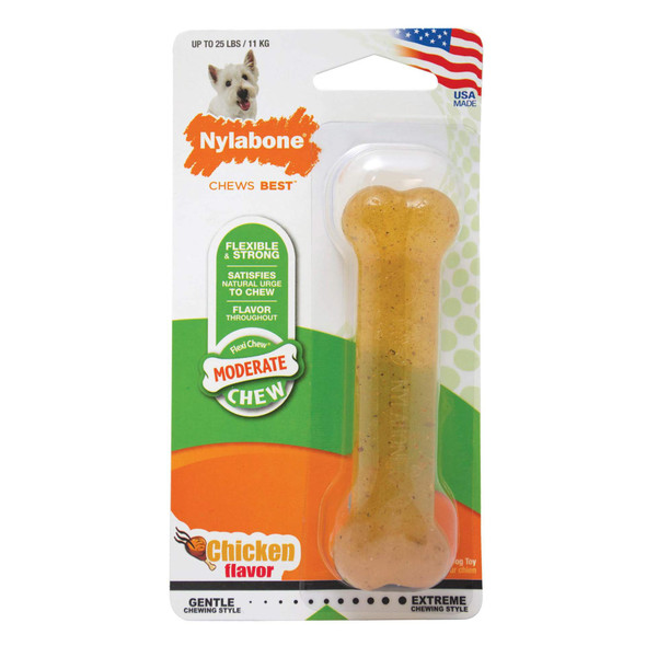 Nylabone Moderate Chew Chicken Chew Toy Regular