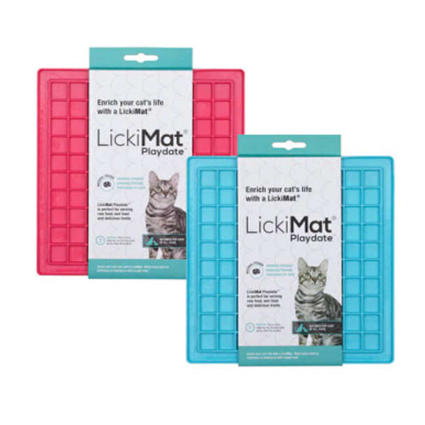 LickiMat Classic Playdate - Slow Feeding Mat for Cats