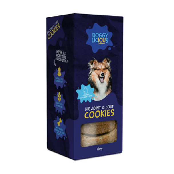 Hip & Joint Care Doggy Cookies - Bone and Joint Health Boosting Biscuits (180g)