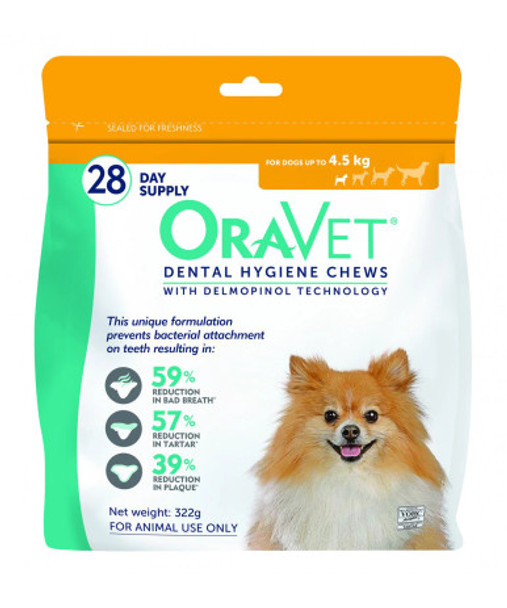 Oravet Dental Chews for Very Small Dogs up to 4.5 kg (28 Pack)
