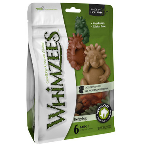 Whimzees Hedgehog Dog Dental Treats - Large 6pk