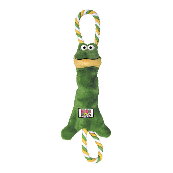 KONG Tugger Knots Frog Squeaky Dog Toy - Image 1 of 4