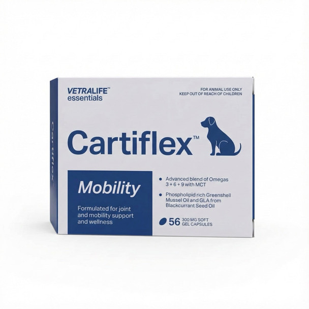 Cartiflex Joint Support for Dogs - 56 capsules for mobility, joint, and wellness support.