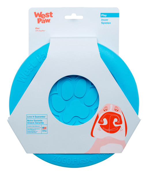 West Paw Zisc Flyer Large (22 cm) - Aqua Blue