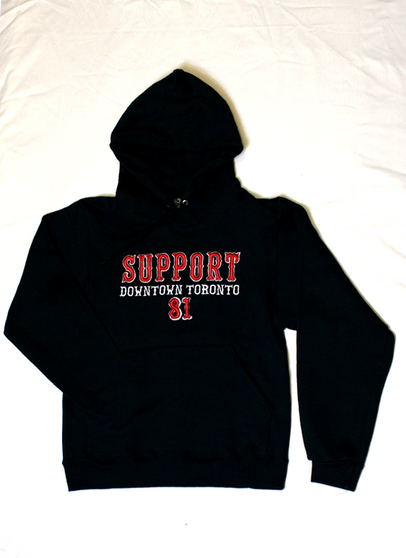 Support Downtown Known Associate hoodie - blk/red