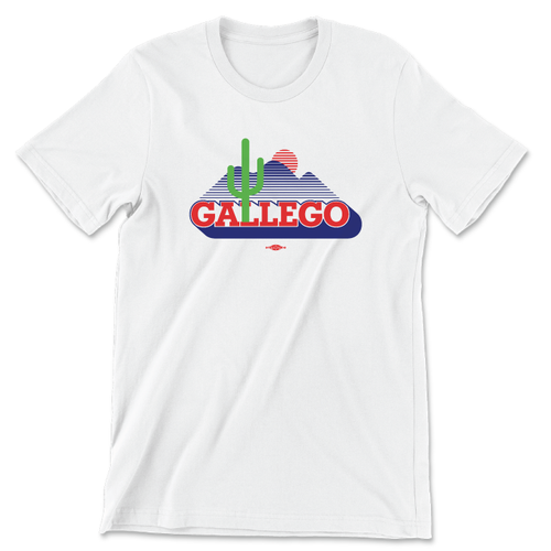 Gallego - Lined Mountains (Unisex White Tee)