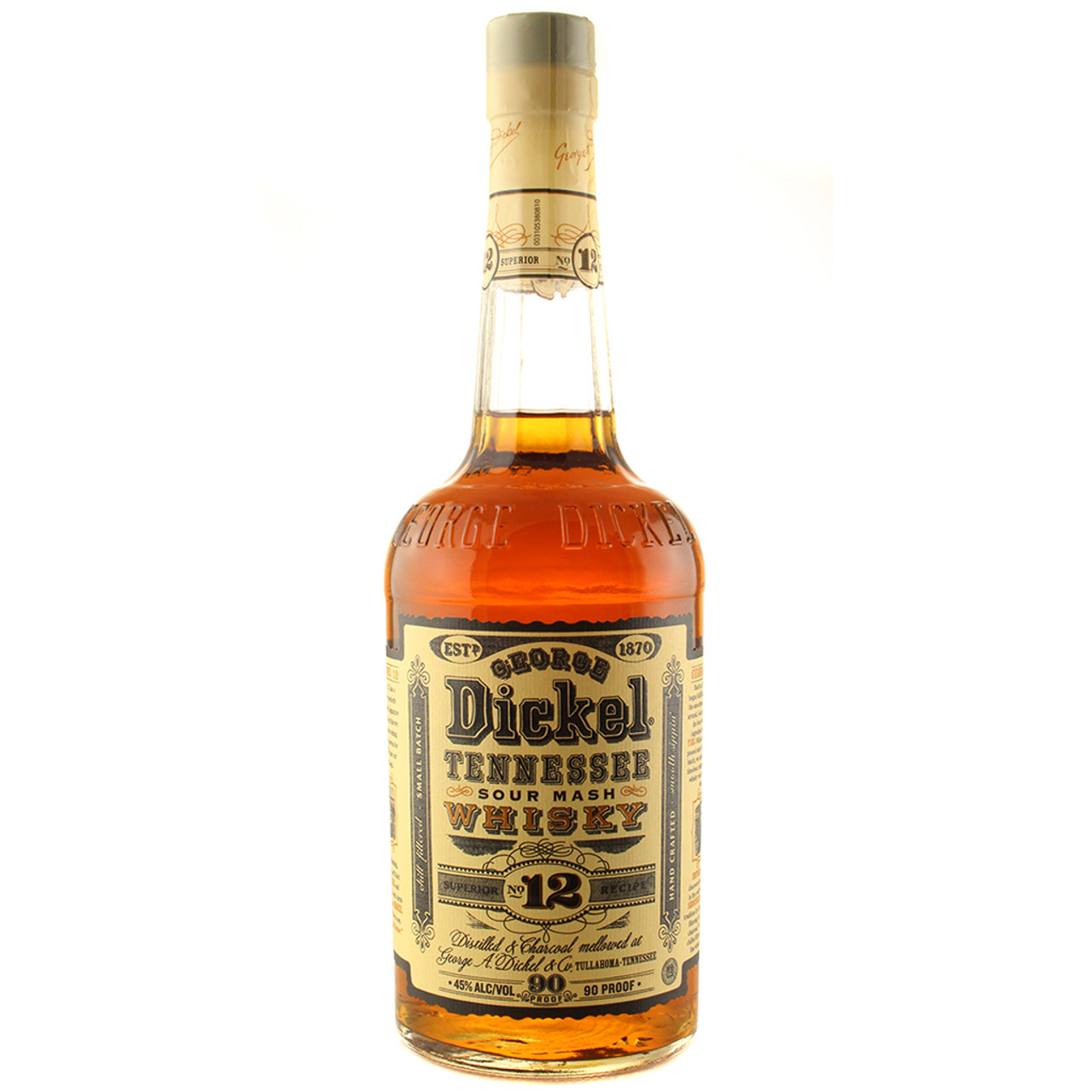 George Dickel Tennessee Sour Mash Whisky No.12 750mL