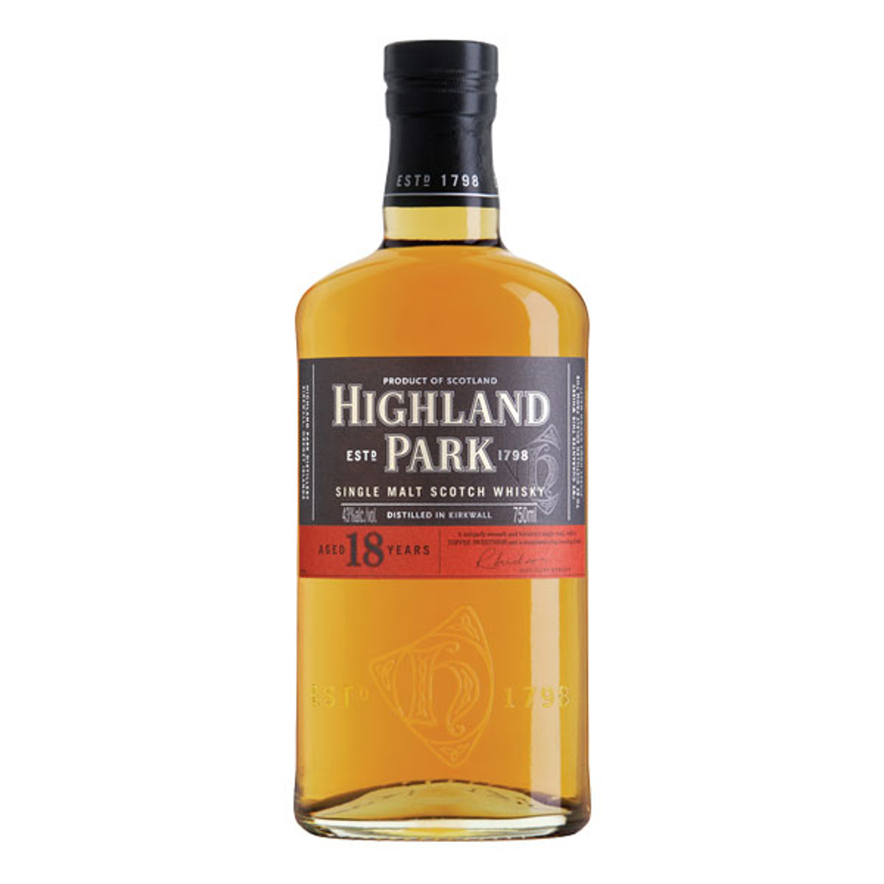 Highland Park 18 year Single Malt Scotch Whisky 750mL - Wally's Wine u0026  Spirits