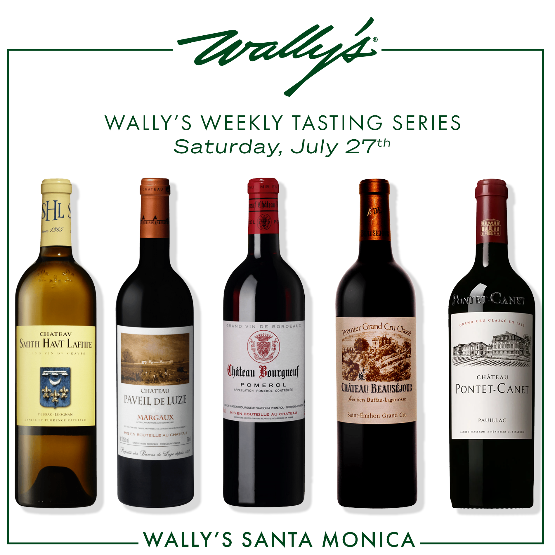 Wally's Saturday Wine Tastings