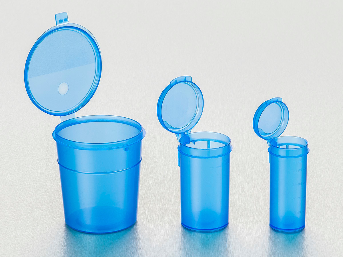 Blue containers Aseptic