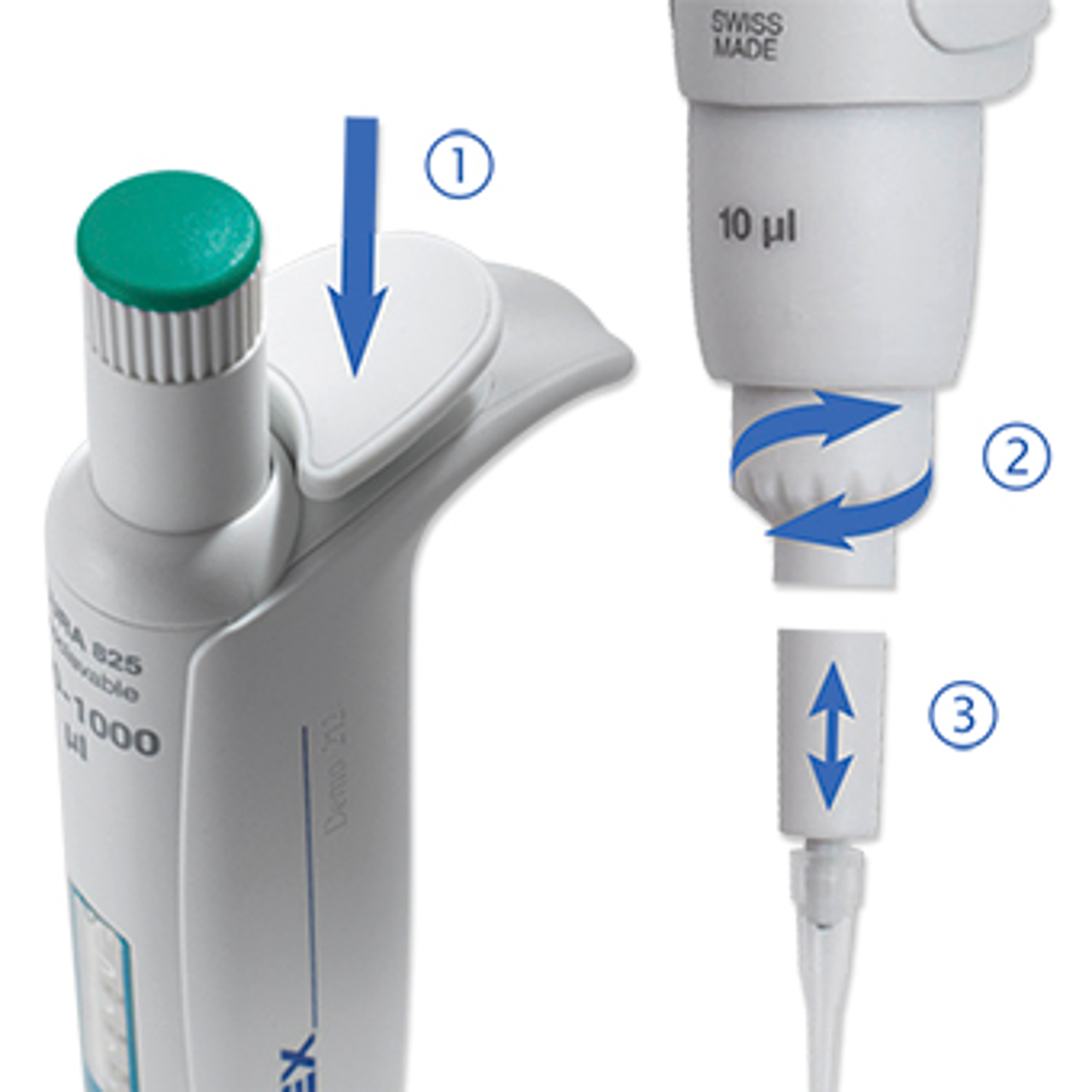 Socorex Acura® 835.05 05-5ml Manual Macropipettes Justip™ Tip Ejector